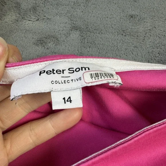 Peter‎ Som Dress Womens 14 Babydoll Pink Puff Sleeve Knee Length Chic Feminine - Picture 8 of 13